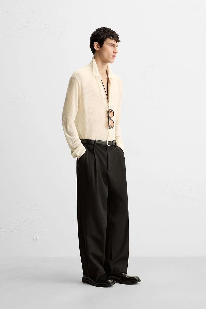 CHEMISE STRUCTURÉE SEMI-TRANSPARENTE