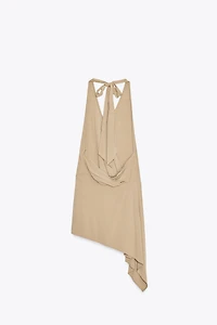 ROBE COURTE FLUIDE HALTER