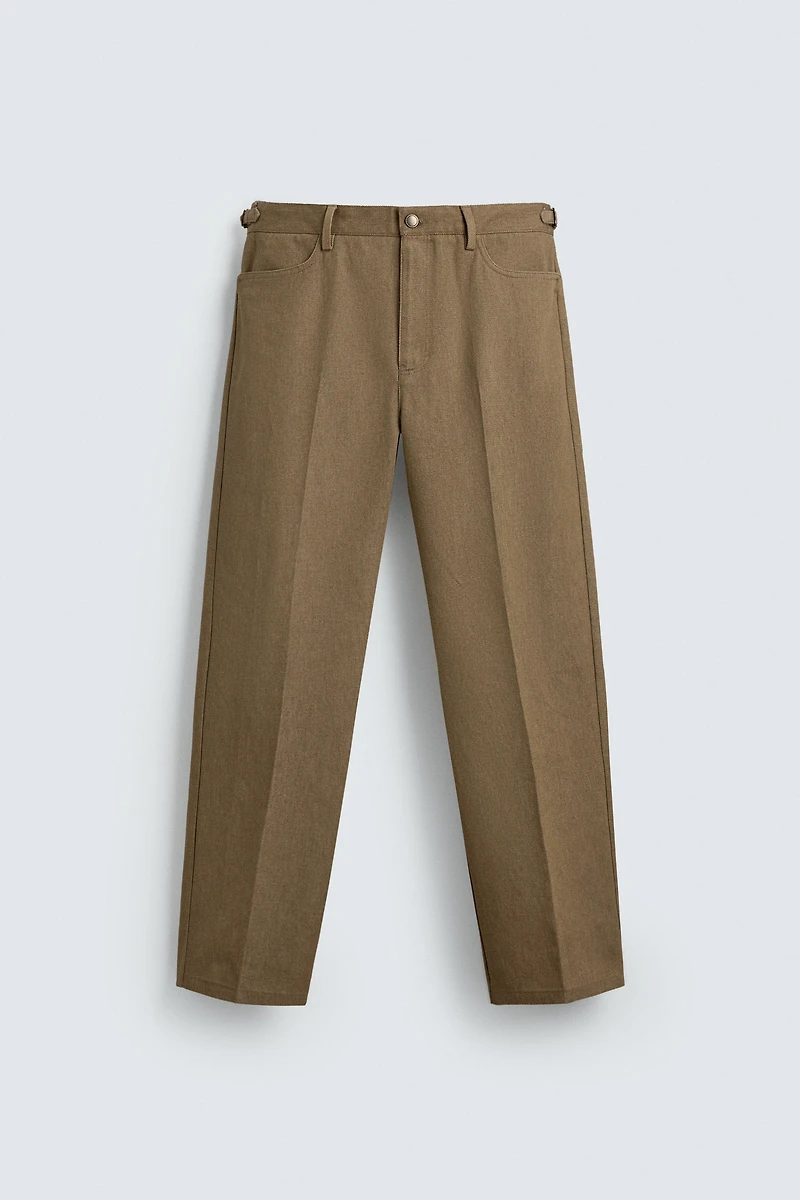 STRAIGHT FIT PANTS WITH BELT LOOPS