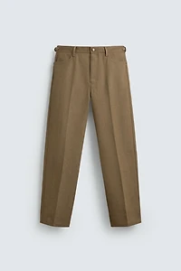 STRAIGHT FIT PANTS WITH BELT LOOPS