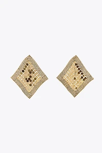 BOUCLES D'OREILLES MAILLE MÉTALLIQUE