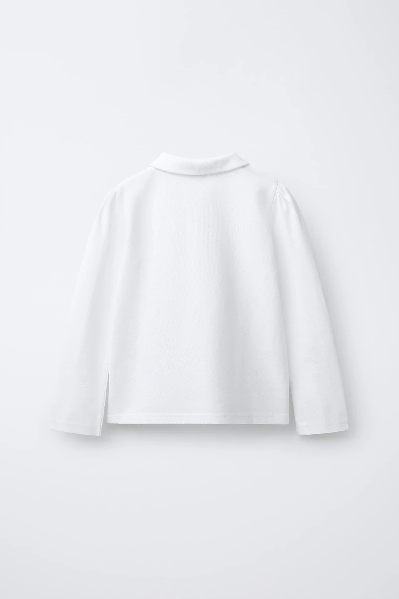PIQUÉ PETER PAN COLLAR POLO SHIRT