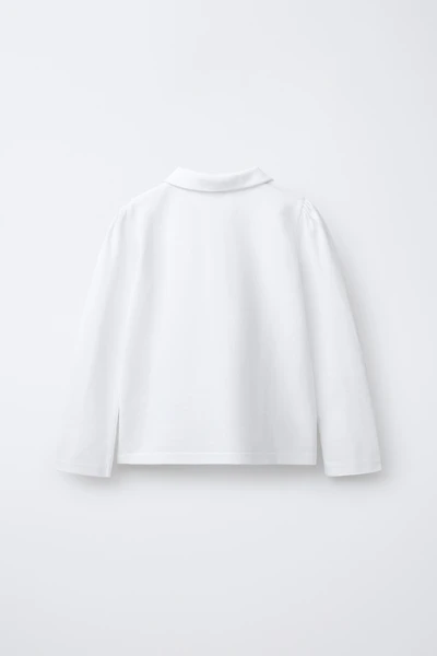PIQUÉ PETER PAN COLLAR POLO SHIRT