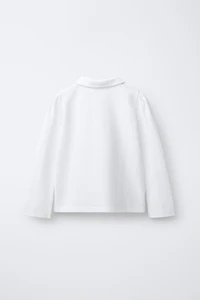 PIQUÉ PETER PAN COLLAR POLO SHIRT