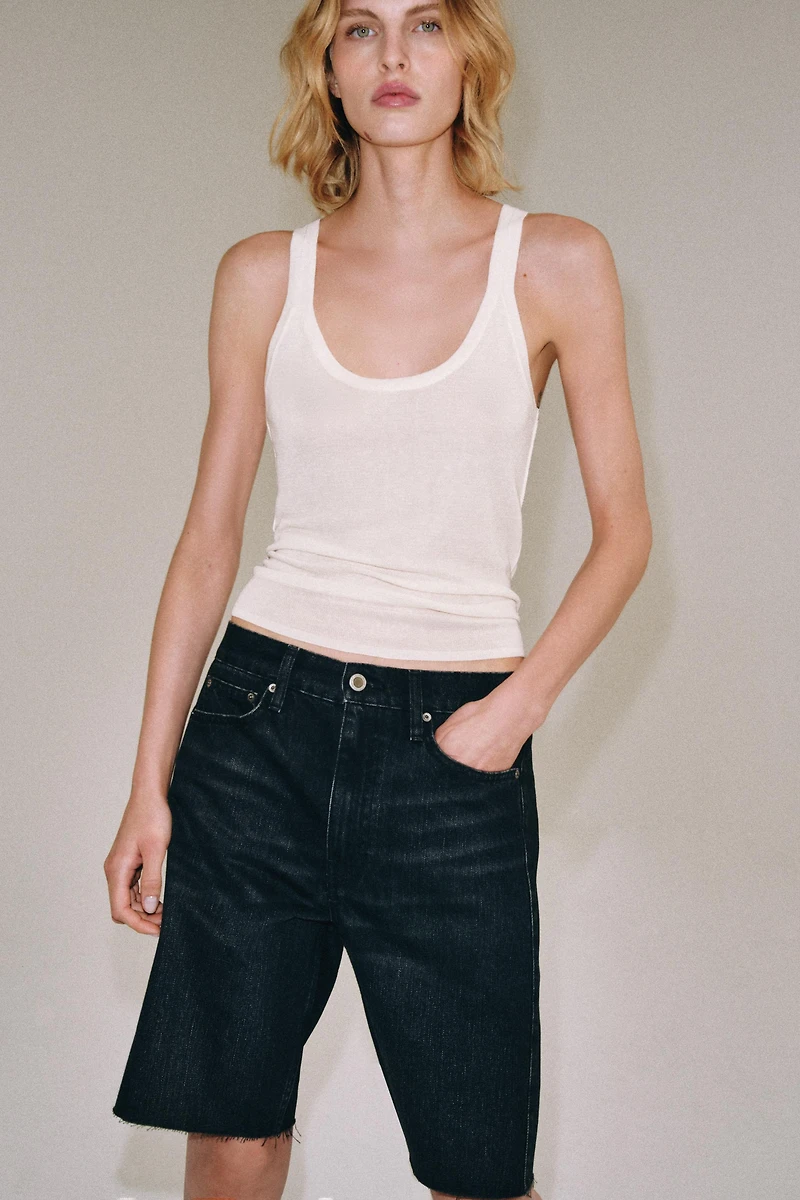 ZW COLLECTION RELAXED FIT MID-RISE DENIM SHORTS