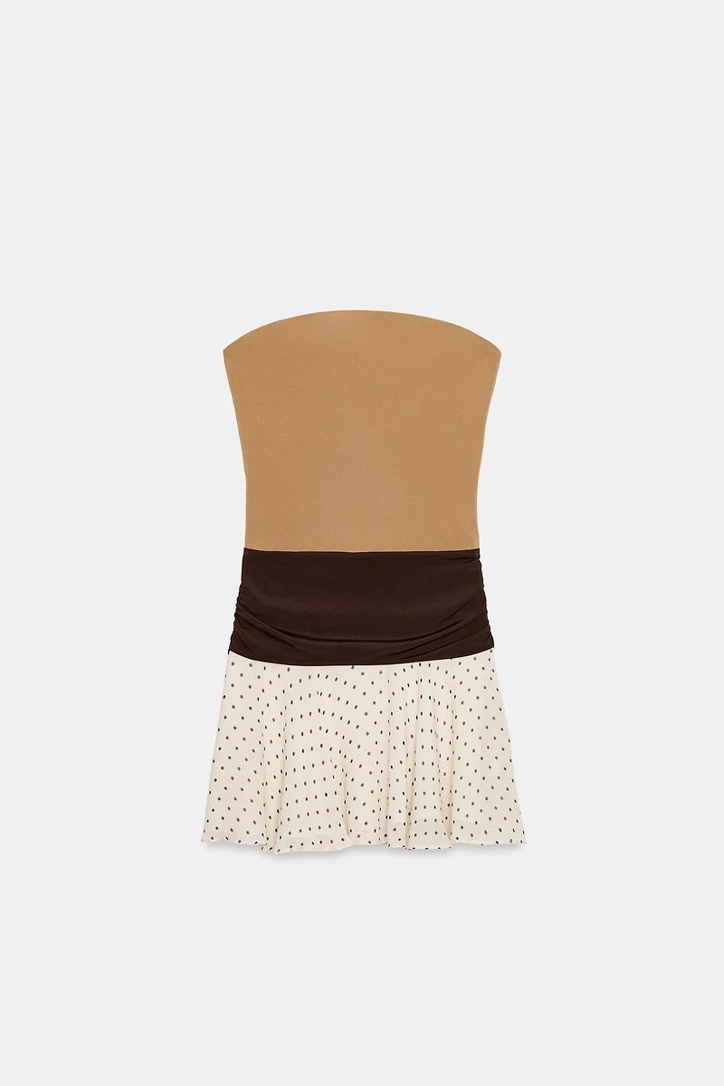 COMBINATION POLKA DOT DRESS