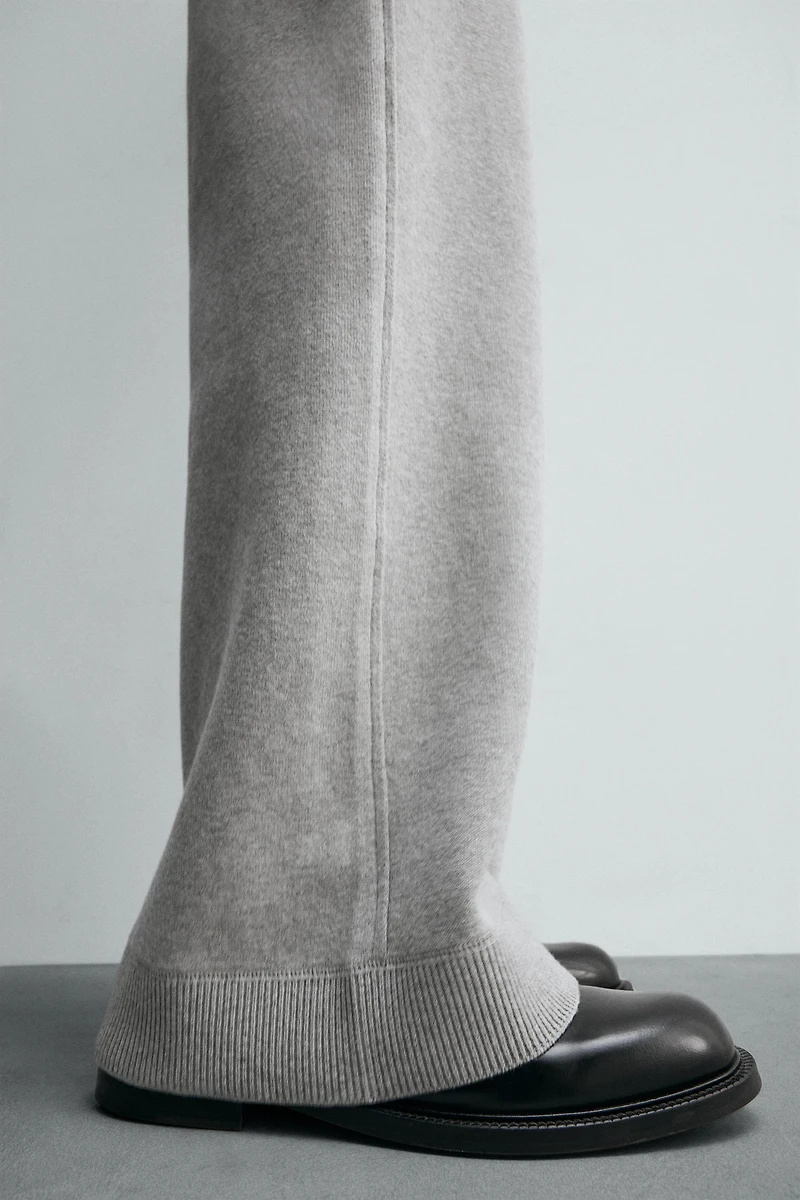 KNIT WIDE FIT PANTS
