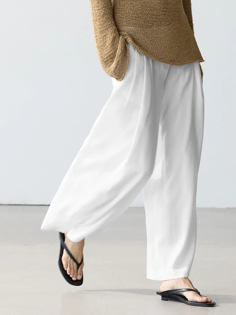 Pantalon fluide lin