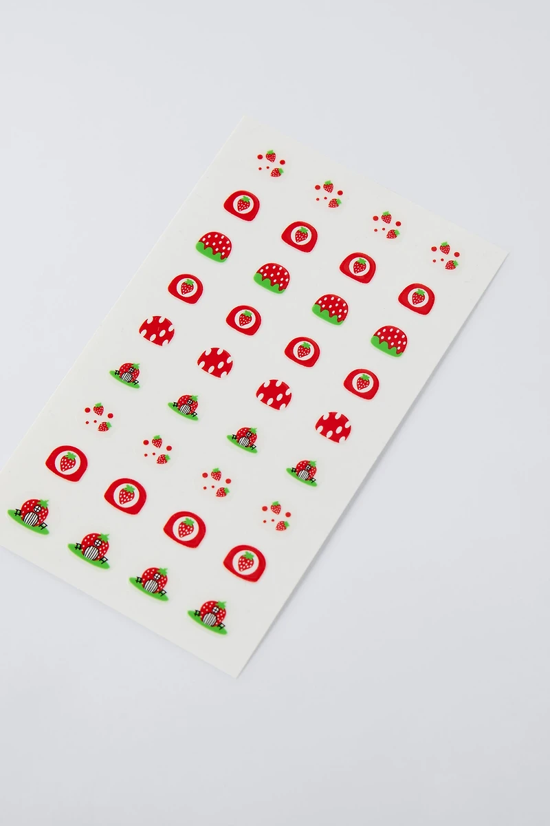 STRAWBERRY WORLD ZARA NAIL STICKERS
