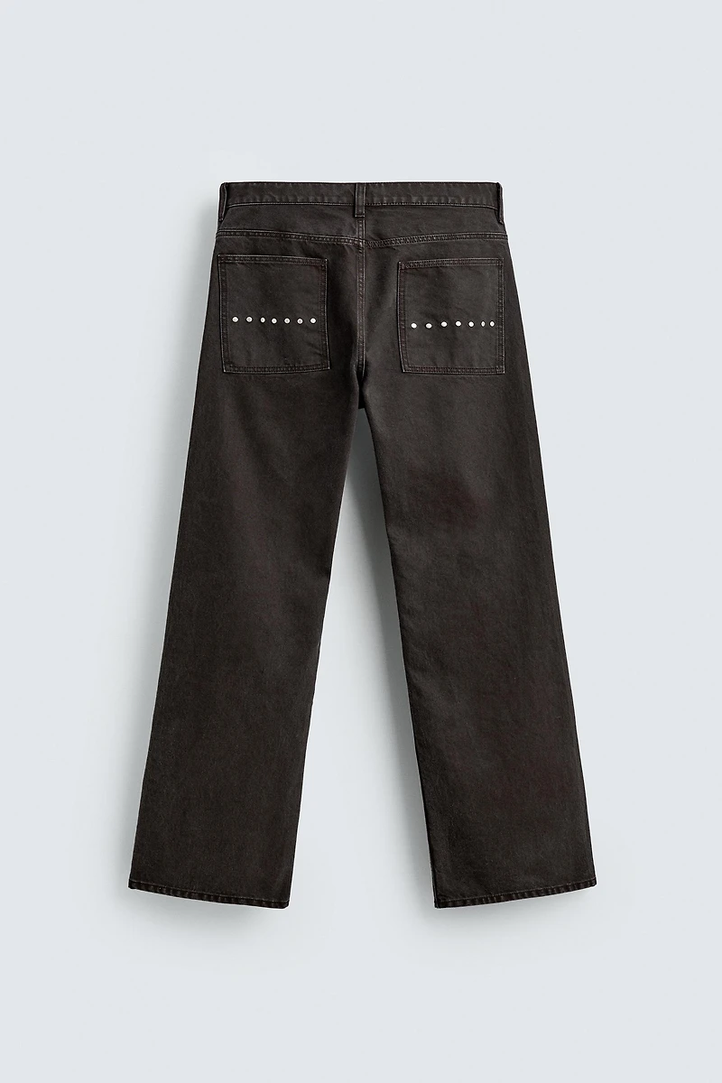 WAXED FLARE FIT JEANS