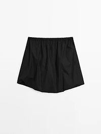 100% cotton balloon mini skirt