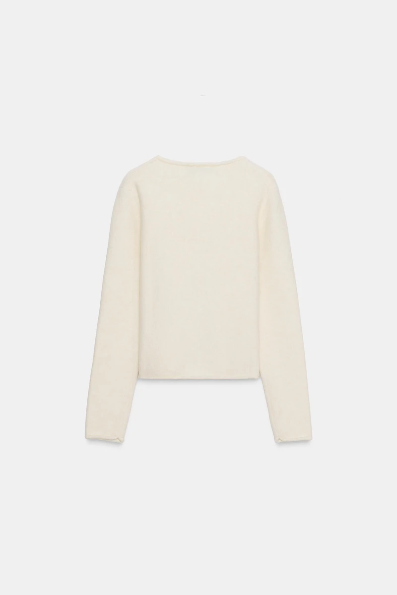 SOFT KNIT SWEATER WITH SEAM DETAIL
