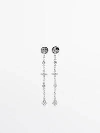 Rhinestone dangle earrings
