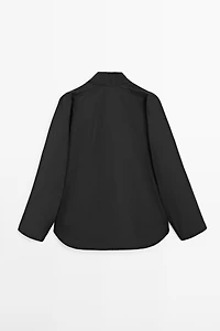 Short padded parka with collar detail