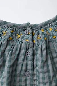 BODY À CARREAUX BRODÉ