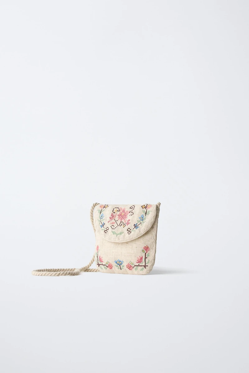 EMBROIDERED CROSSBODY BAG