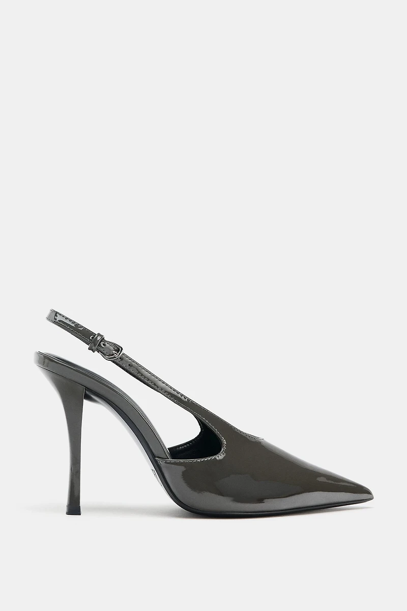 PATENT FINISH SLINGBACK SHOES