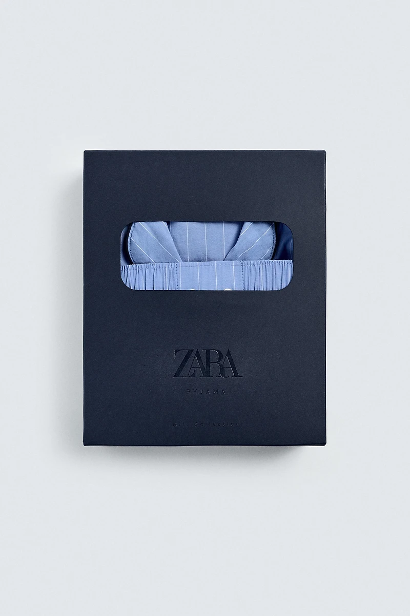 PAJAMA SET WITH CONTRAST PIPING