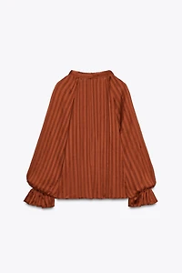 STRIPED BLOUSE WITH BOW