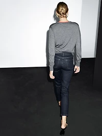 Jean slim cropped mid-rise