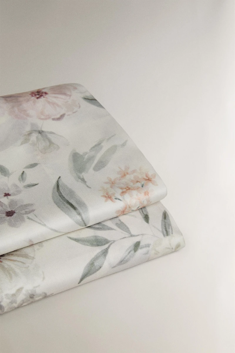 FLORAL SATEEN FLAT SHEET
