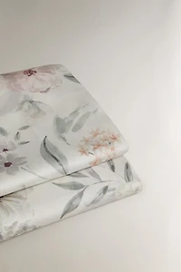 FLORAL SATEEN FLAT SHEET