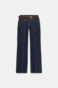 Z1975 MID-RISE STRAIGHT SLIM BELTED JEANS