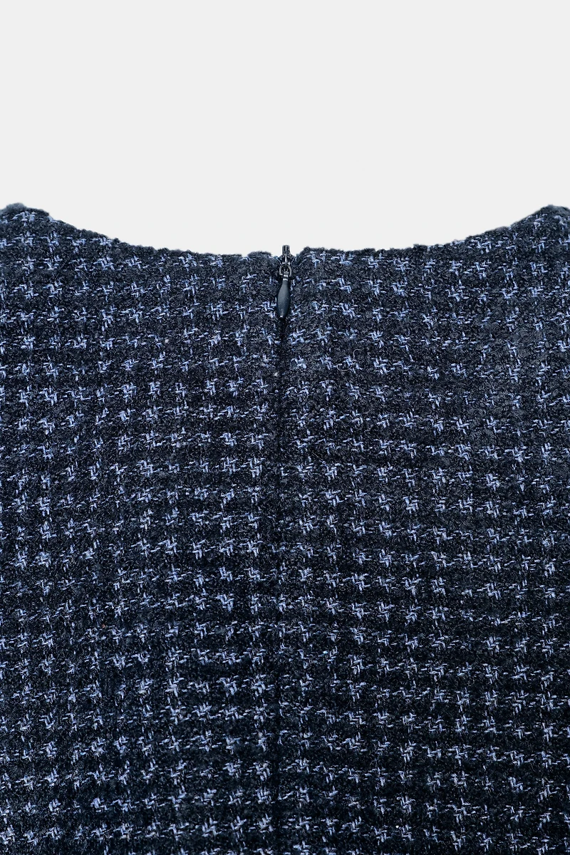 BELTED TEXTURED DRESS