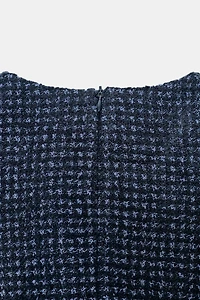 BELTED TEXTURED DRESS