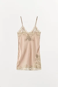 LIMITED EDITION EMBROIDERED BEADED MINI DRESS