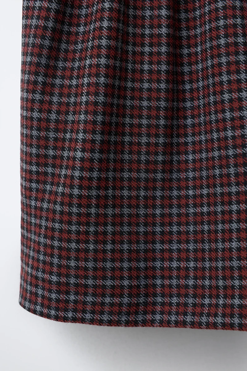PLAID BUCKLE SKORT