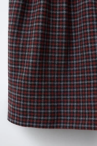 PLAID BUCKLE SKORT
