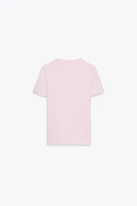 COTTON T-SHIRT WITH TEXT AND RIPS