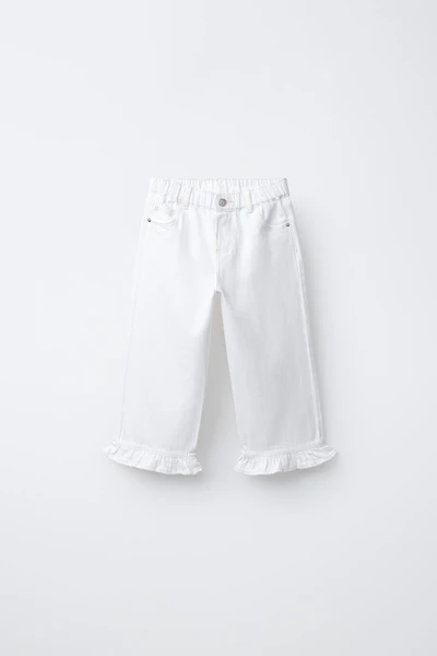 JUPE-CULOTTE EN JEAN À VOLANTS