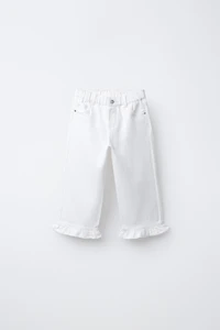 JUPE-CULOTTE EN JEAN À VOLANTS
