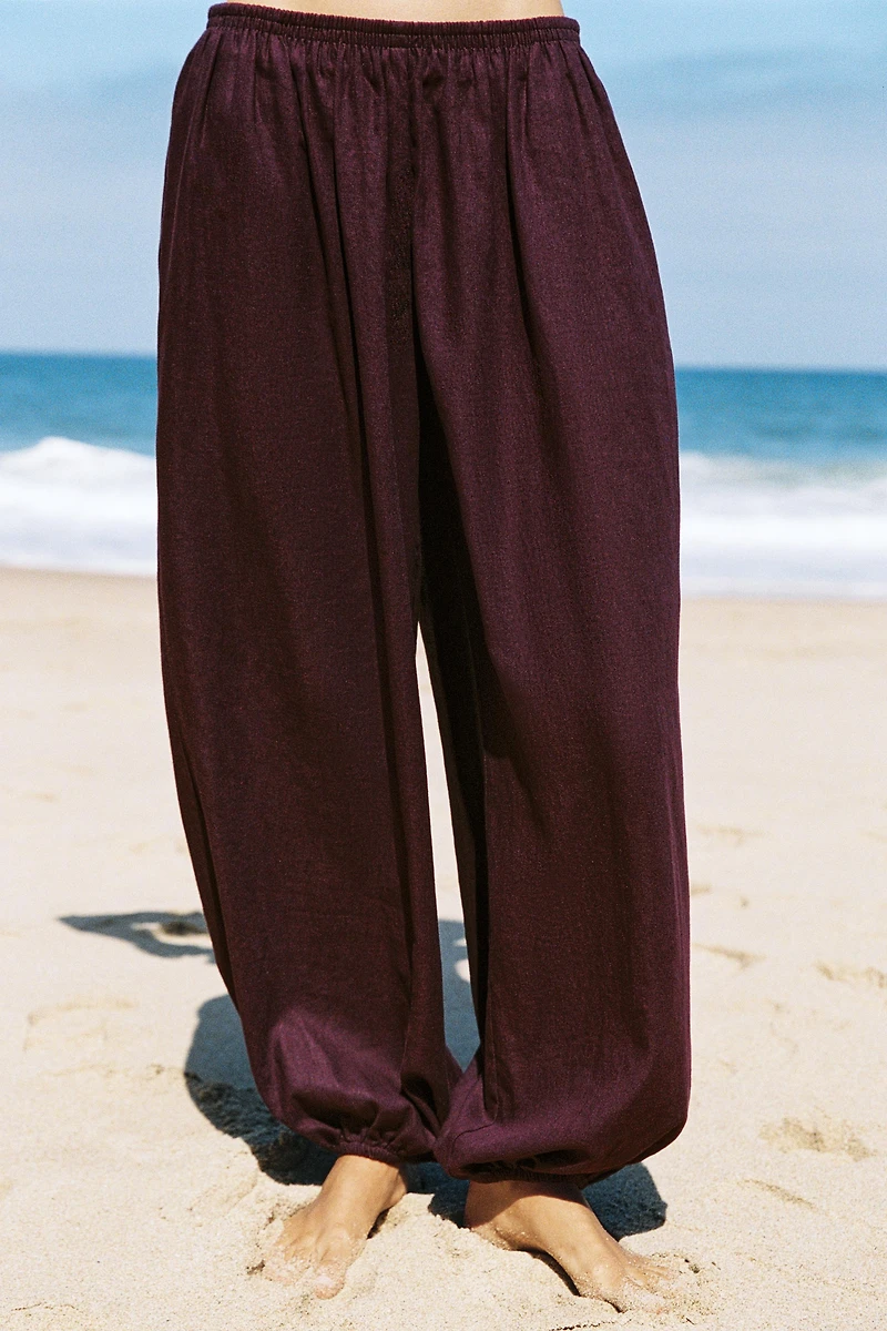 PANTALON BOUFFANT AVEC LIN