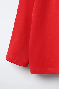FLOCKED TEXT T-SHIRT