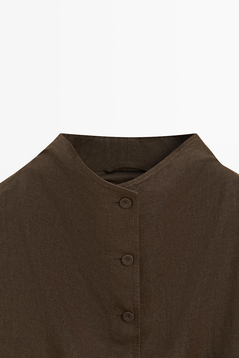 100% linen bomber jacket