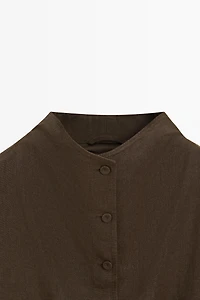 100% linen bomber jacket