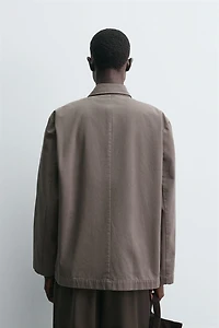 RELAXED FIT COTTON BLAZER