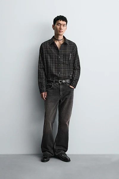 TEXTURED PLAID SHIRT