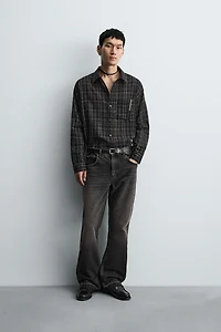 TEXTURED PLAID SHIRT