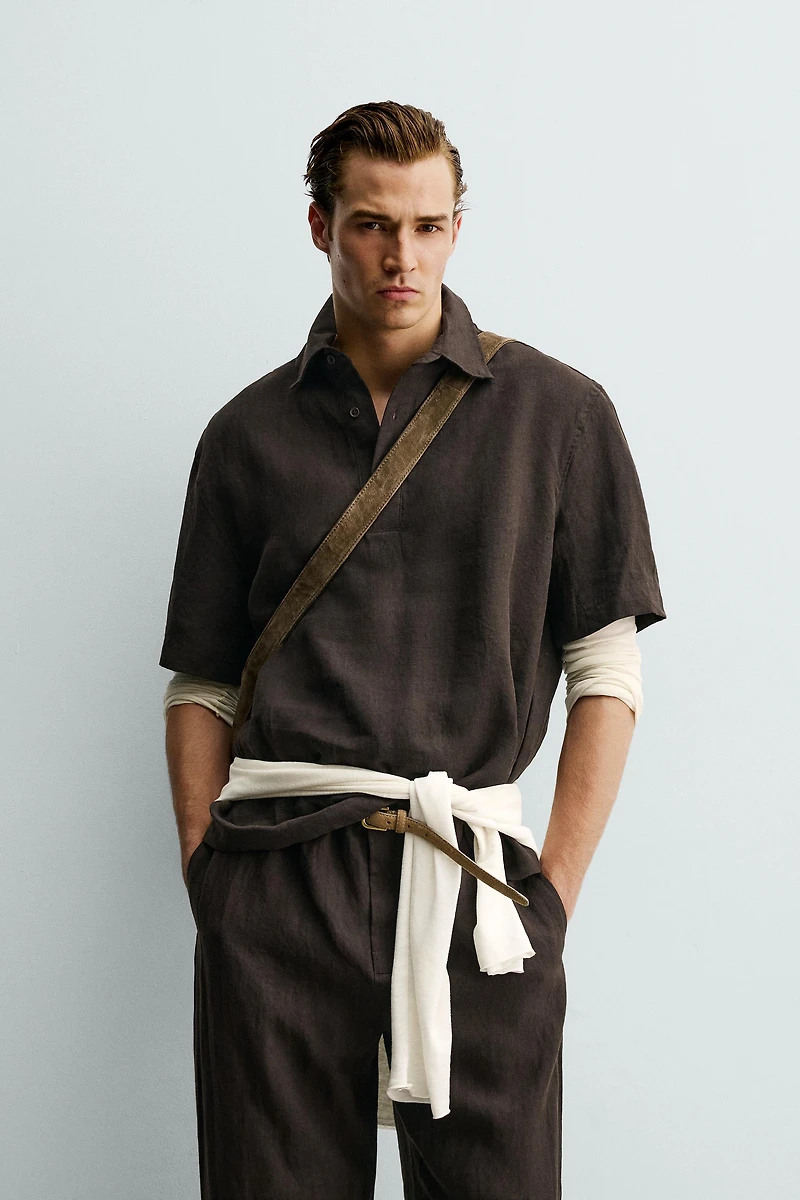 100% LINEN POLO SHIRT