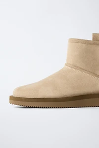 BOTTINES EFFET FOURRURE