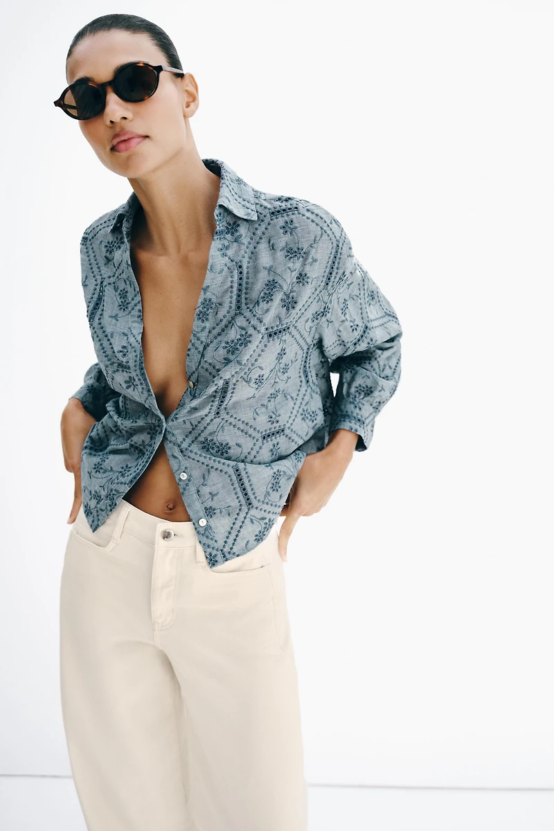CHEMISE BRODERIES PERFORÉES
