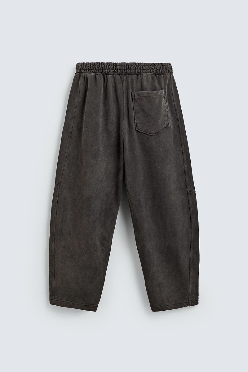WASHED BALLOON FIT JOGGING PANTS