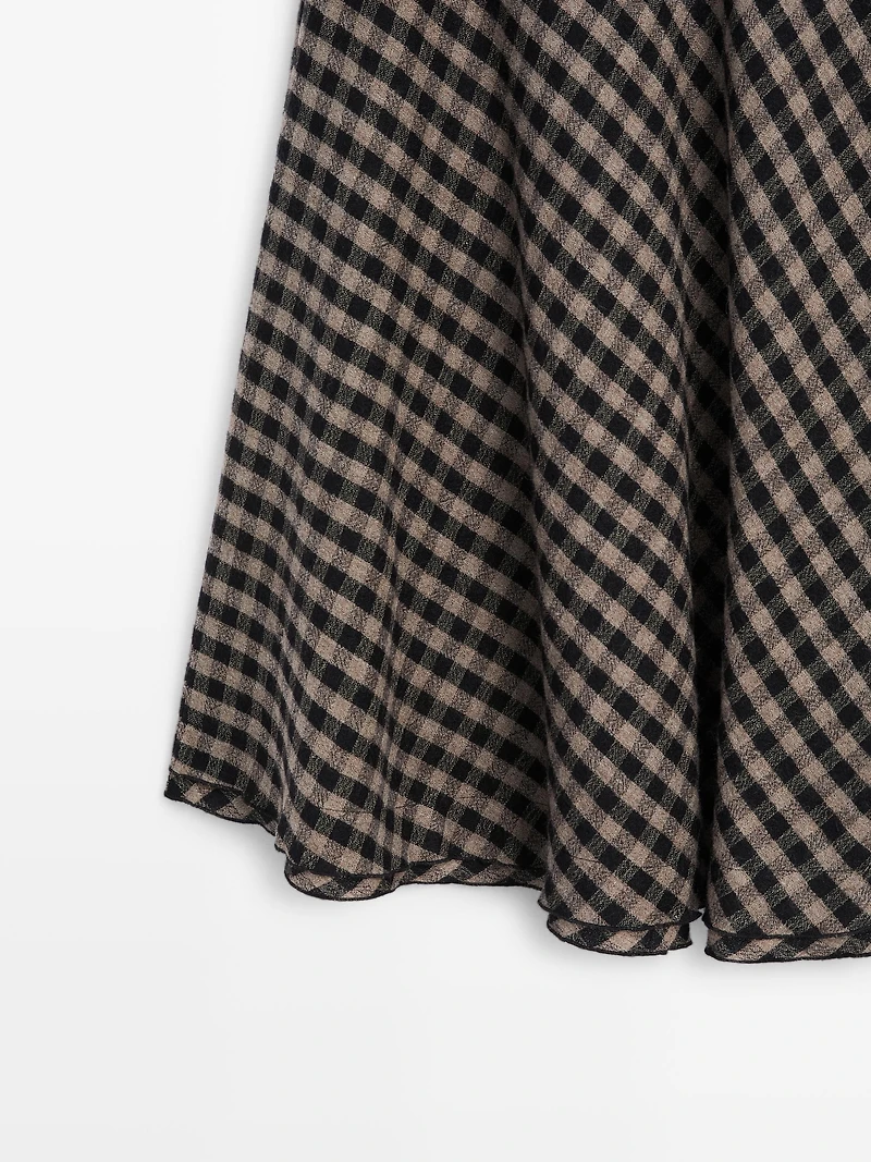 Flared with check detailing