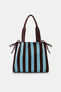 100% COTTON STRIPED MAXI BAG