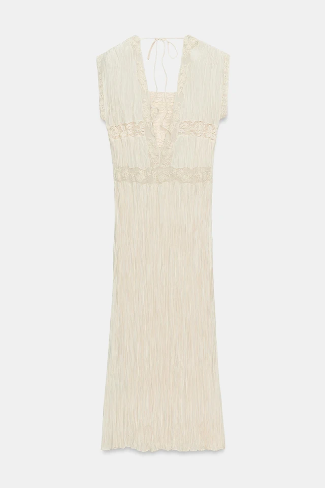 zara lace dress Zara Gold Embroidered Midi Dress