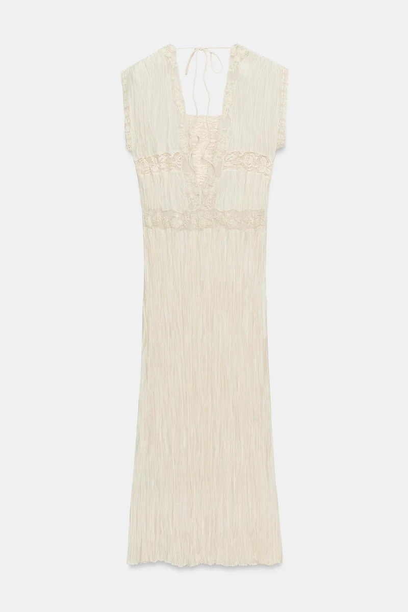 PLEATED LACE DRESS ZW COLLECTION